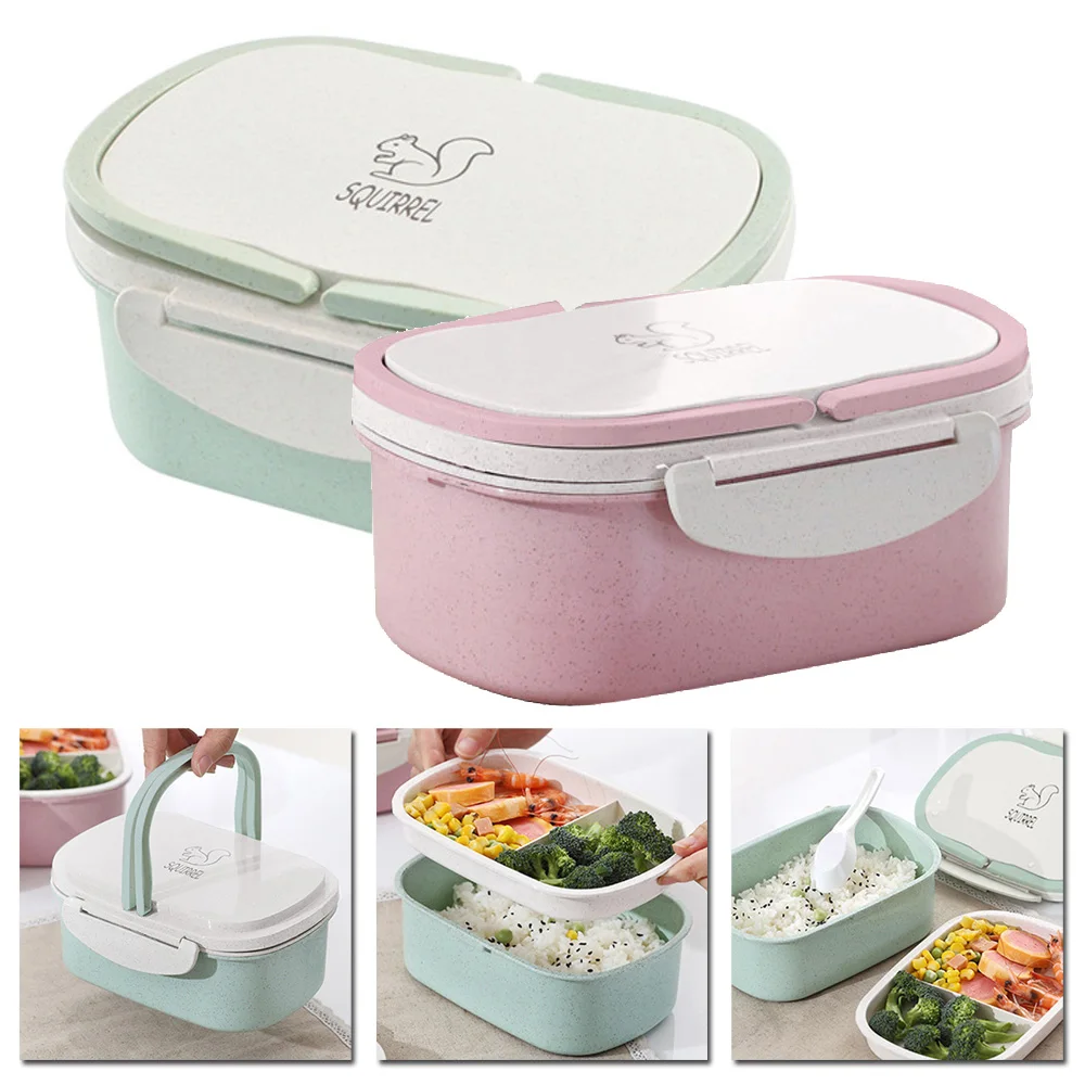 Микроволновая печь Bento Box детский Ланч-бокс герметичный Bento Snack коробка для хранения фруктов Ланч-бокс для детей школьный контейнер для еды офисный работник
