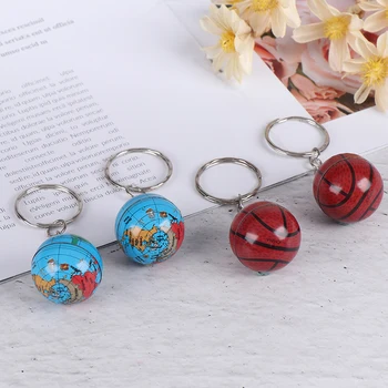 

New Fashion Sports Keychain Car Key Chain Key Ring Football Basketball Ball Pendant Keyring For Favorite Sportsman's Gift