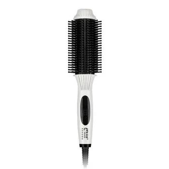 オンライン ヘアカーラー抗熱傷のためのコルゲーションプロフェッショナル電気矯正ブラシ 2 オールインワンカーリングツール髪ストレート