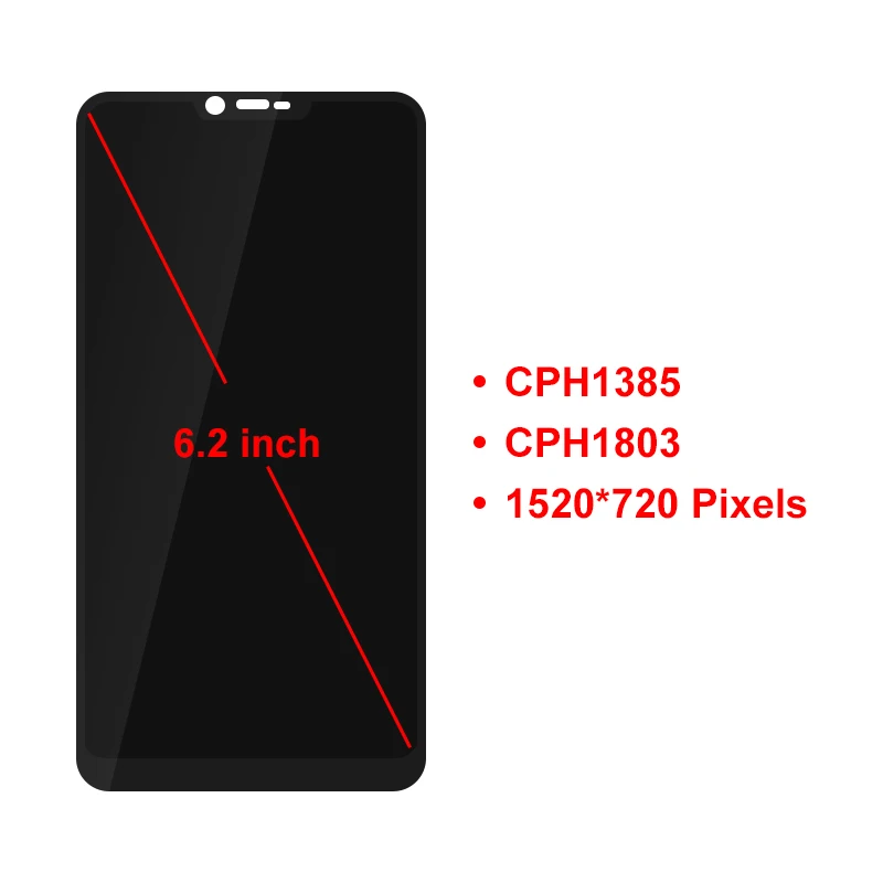 6 2 &quotдля OPPO A3S LCD A5 CPH1385 CPH1803 ЖК дисплей сенсорный экран дигитайзер Запасные части