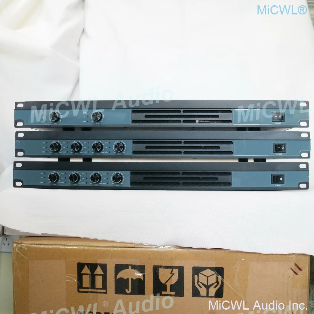 MiCWL Audio 5200W Digital Power Amplifier 4 Channel Karaoke Stage Audio Microphones Speaker AMP 4 x 650W Amplifier 6400 Watt