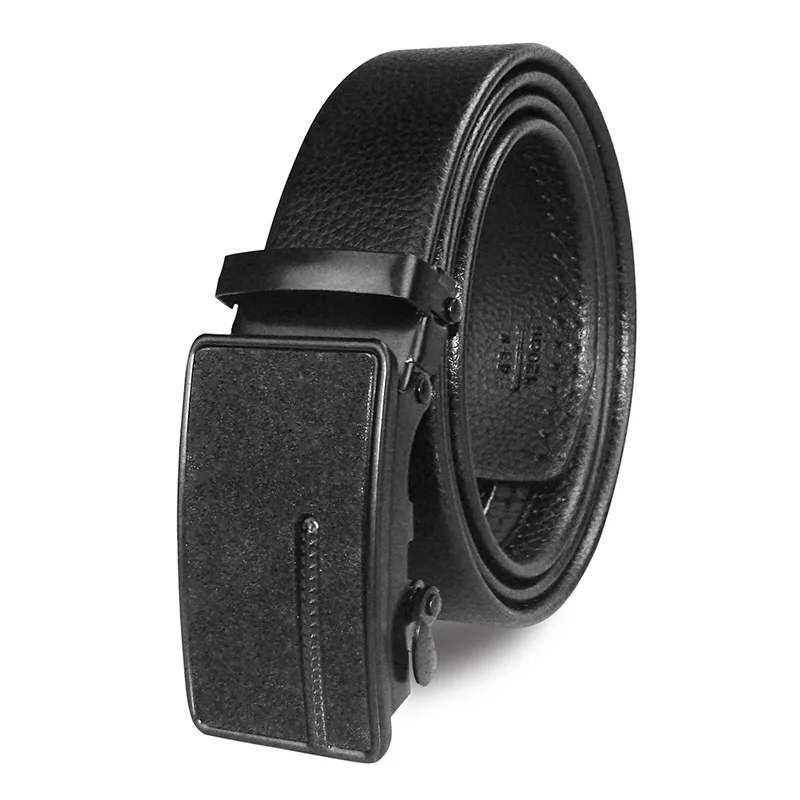 ZLD Men Imitation Leather Belt Alloy Automatic Buckle Belt High Quality Business Affairs Casual Fashion Men Belt black belt - Цвет: 1