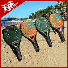 2021 New Adult Professional Full Carbon Beach Tennis Paddle Racket Soft EVA Face With Bag Unisex Equipment
