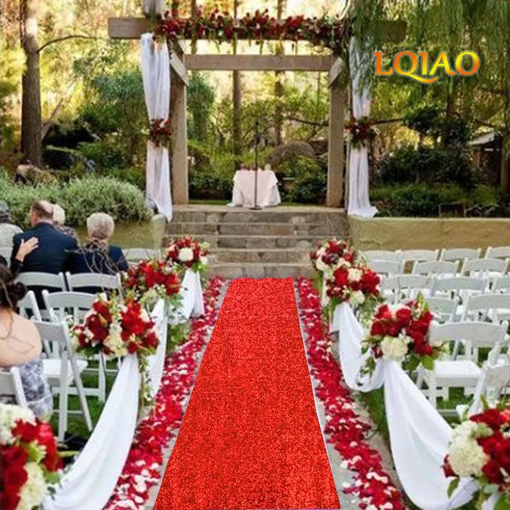 Red Sequin Aisle Runner 002