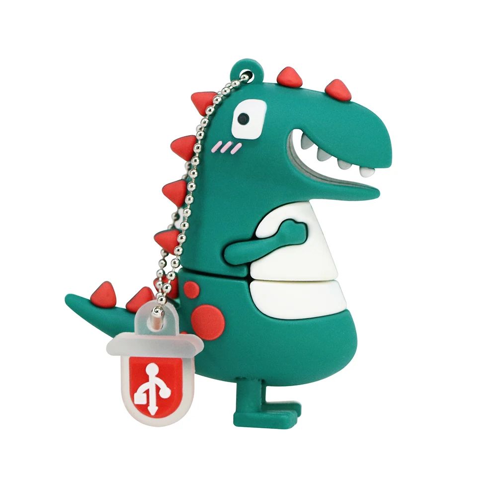 Флешка 16 ГБ флеш-диск Usb 2,0 4 ГБ 8 ГБ 16 ГБ 32 ГБ 64 ГБ 128 ГБ USB флеш-накопитель 256 Гб мультфильм милый динозавр Usb карта памяти