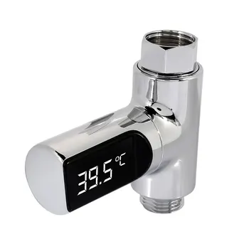 

Water Temperature Sensor Water Temperature Meter Shower Thermometer Rotatable Energy Saving LED Home Digital Display Bathe