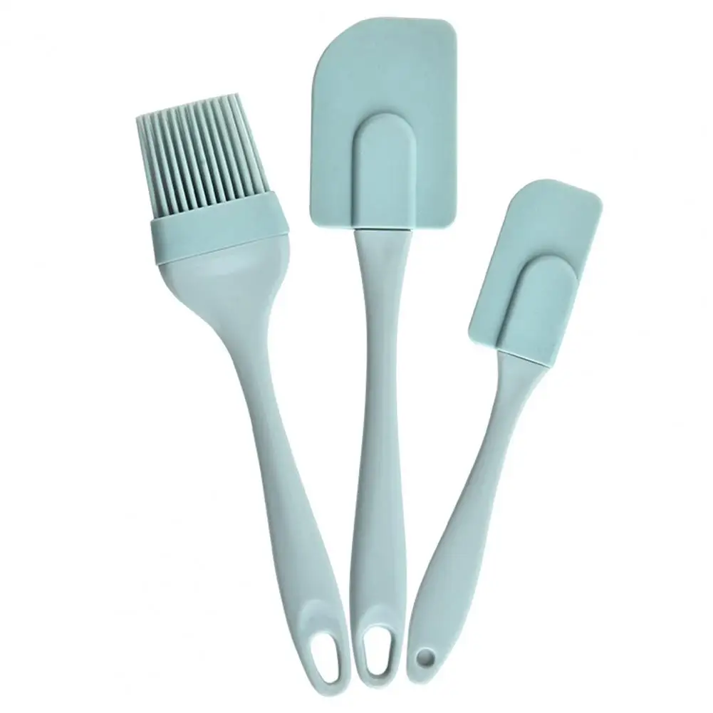 3Pcs/Set Spatula Kit Kitchen Utensils Cooking Supplies Multi Purpose Cake Spatula Baking Tools Silicone Non-stick Blue/Pink
