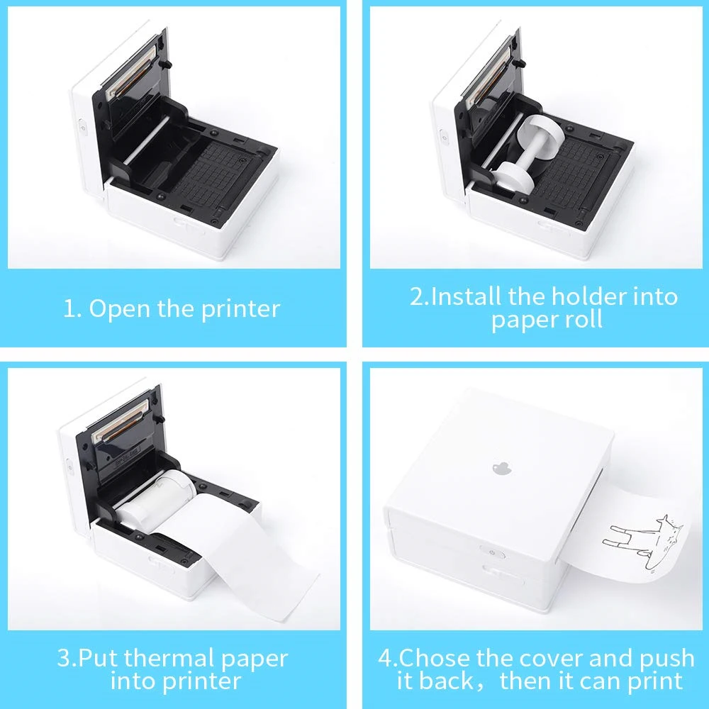 Phomemo Semi-Transparent Sticker Thermal Paper, Self-Adhesive for Phomemo-M02/M02S Mini Bluetooth Pocket Printer，50mm x 2.5m