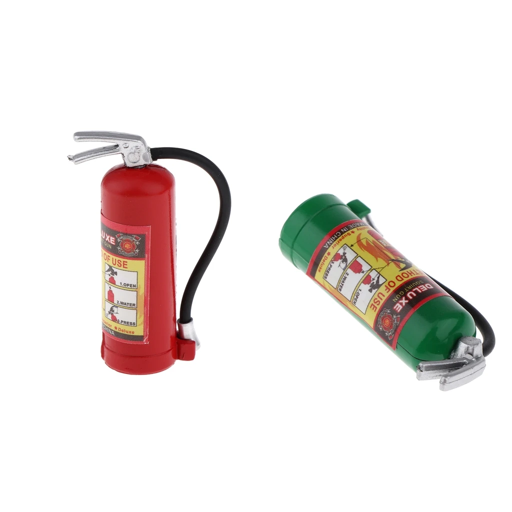 Miniature Simulation Plastic Fire Extinguisher, 1:10 Scale Doll House Accessories Decoration