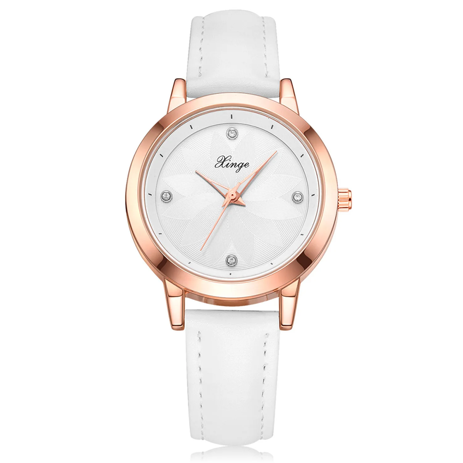 

Xinge Brand Ladies' Watch Fashion with Diamond Printed Pattern Waterproof Fashion PU Leather Watch