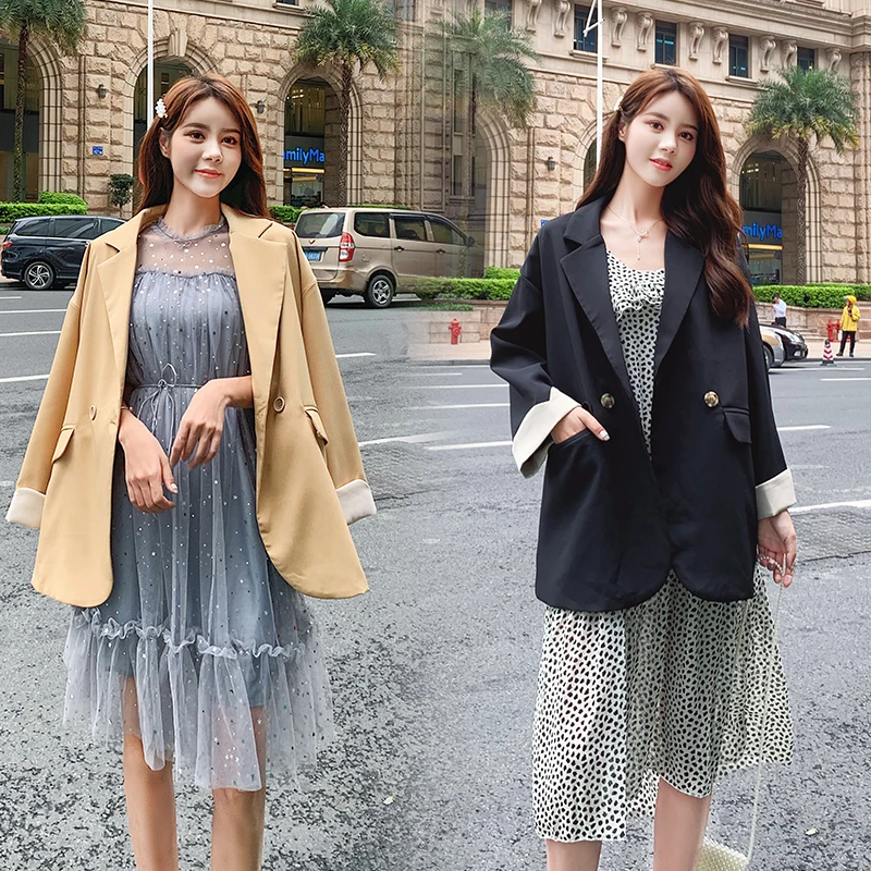 Женский Блейзер Куртка 2019 осень зима мода Британский Стиль Женские повседневные