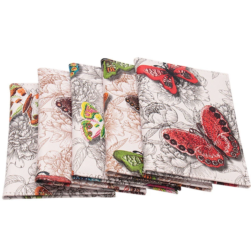 

New Passport Cover Travel Beauty Protect Cover Organizer Fashion PU Leather Passport Wallet Credit Card Holder Purse Bags Pouch