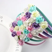 AliExpress поставка товаров для девочек, маленькие объемные розовые резинки для волос, Красивая пряжка на голову