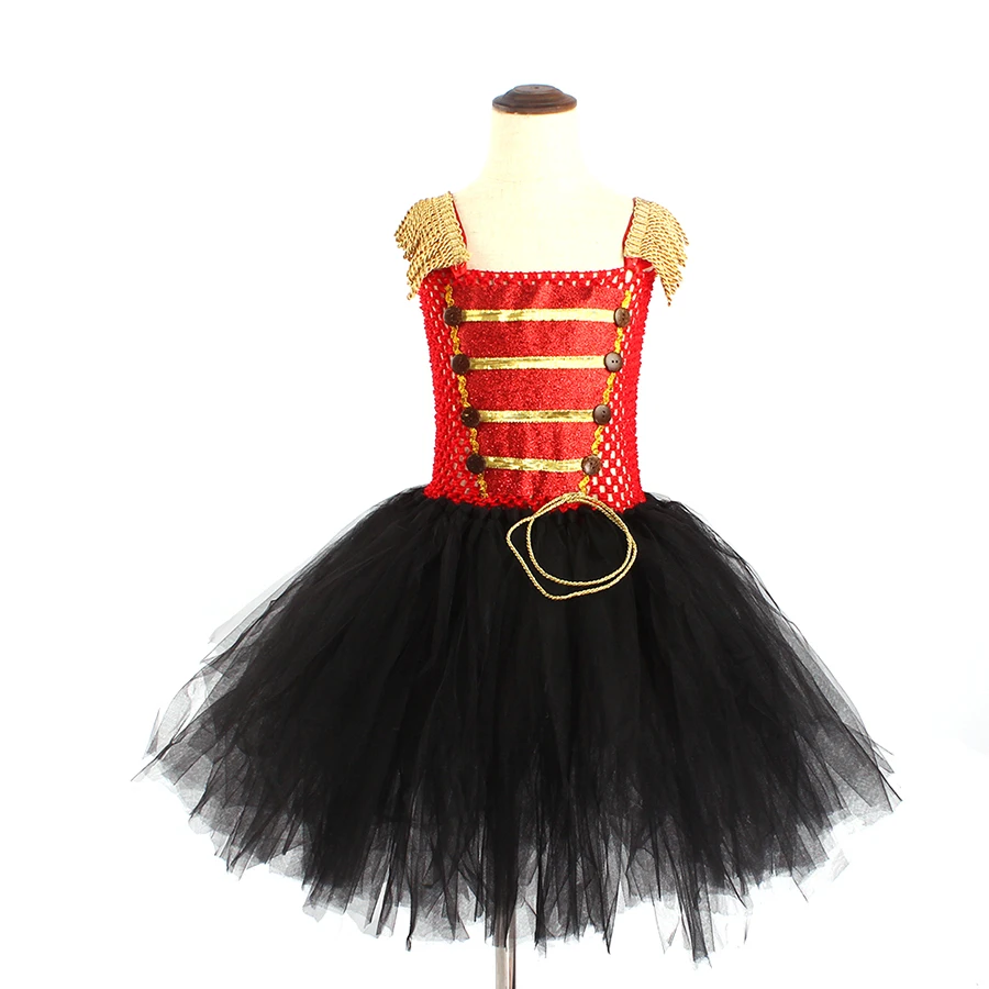 Nutcracker inspired Tutu Dress in Red Black & Gold Girls Nutcracker Halloween Birthday Party Fancy Costume Ringmaster Dresses (14)