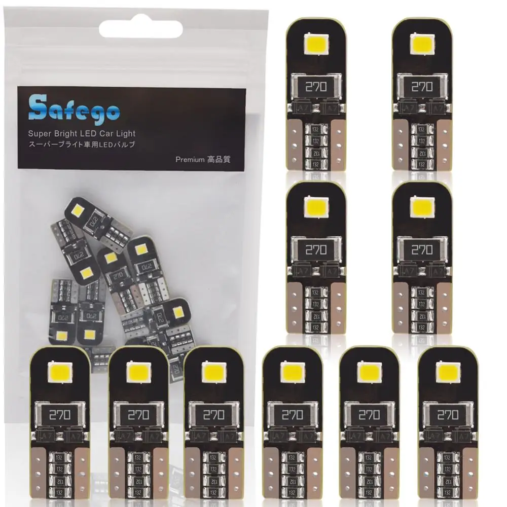 Safego 10 шт. Canbus T10 W5w 2smd 2835 новая высокая яркая светодиодная ширина лампа для чтения в