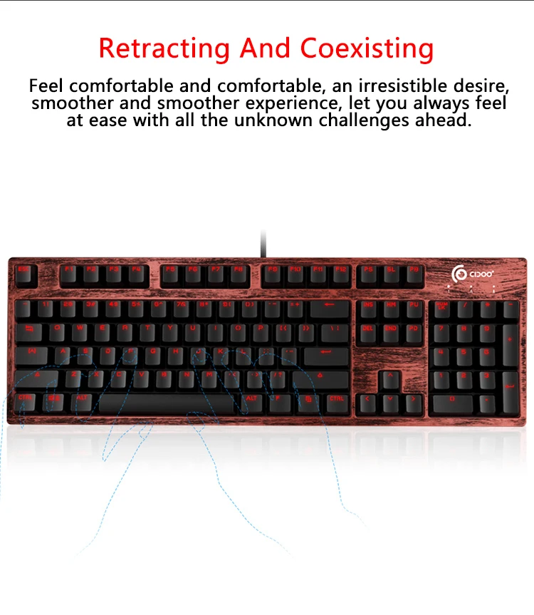 CD302 Professional Esports Mechanical Keyboard Blue / Red Switch Mechanical Keyboard Waterproof Gaming Keyboard For gamers