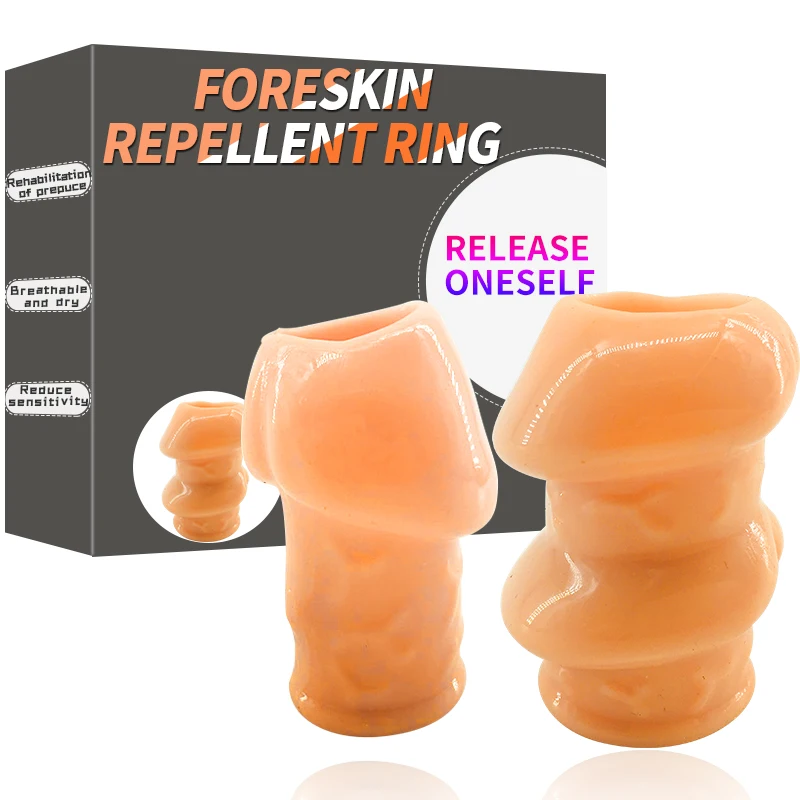 

Penis Foreskin Resistance Rings Prevent Phimosis Corrector Reusable Penis Sleeve Condom Cock Delay Ring Intimate Goods For Men