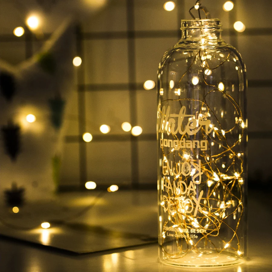 

1M 2M 3M 4M LED String Light Copper Wire Fairy Light Garland Christmas Tree Wedding Party Home Decor Battery Warm White Lighting