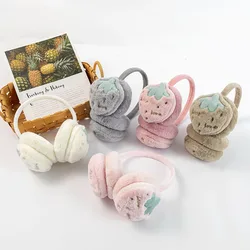 New Arrival Winter Children’s Plush Earmuffs Cute Cartoon Fruits Cactus Carrots Pineapple Warm Earmuffs Cold-proof Ear Warmers
