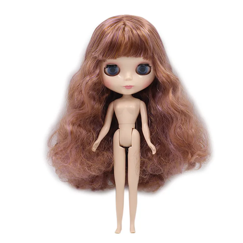 Ледяной фабрики Blyth кукольные 1/6 BJD куклы 30 см Blyth изготовленный на заказ кукла с яркой кожей 7/19 Объединенный корпус игрушки для девочек Специальное предложение, в продаже - Цвет: purple gold wig
