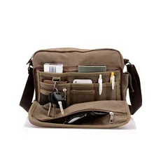 Scione холщовая многофункциональная сумка-мессенджер на плечо, однотонные портфели, чемодан с карманом для карт для мужчин и женщин, Офисная уличная дорожная сумка