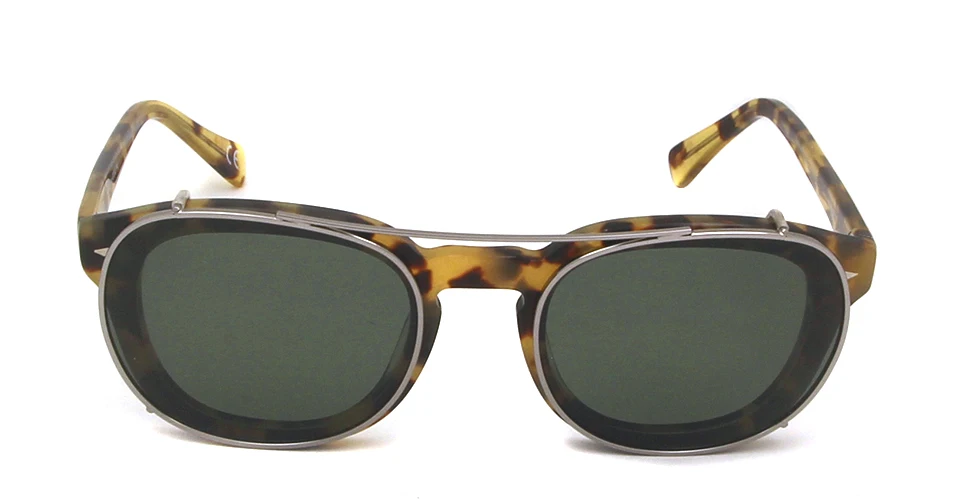 Ацетатная мужская оправа для очков с защелкой на Поляризованные прикрепляемые солнцезащитные очки Uv400 Мужская круглая оптическая оправа с клипсой линзы Oculos