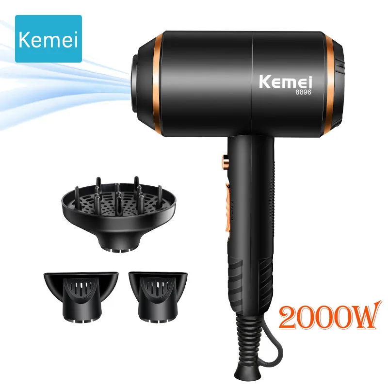 Kemei электрическая фен высокой мощности и высокого качества Электрическая Сушка машина анион без повреждения волос Профессиональный Фен 1