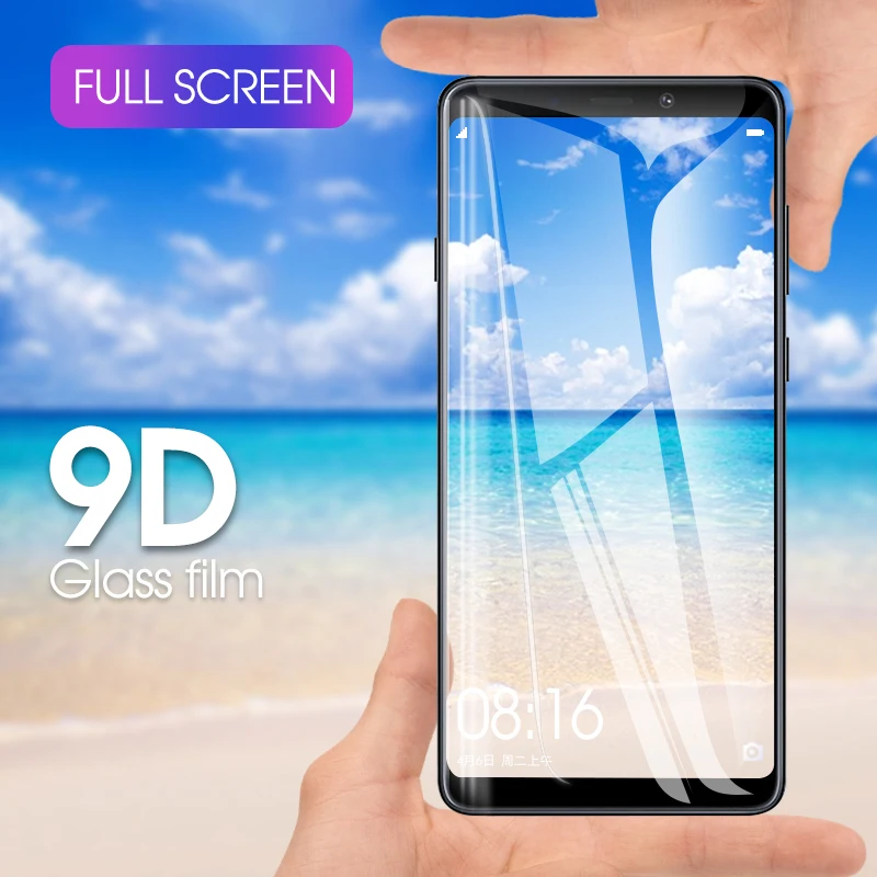 9D 9H полное покрытие закаленное защитное стекло для samsung Galaxy A7 A750 A9 A8 2018 HD экран