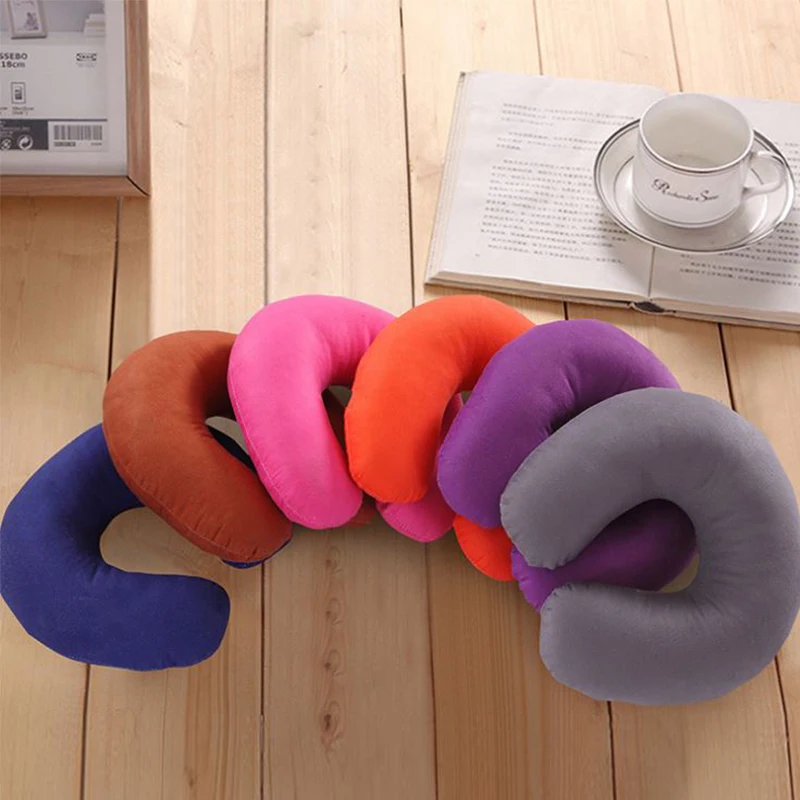 YIHAO Hot U Shaped Momoey Solid Color Pillows Foam Neck Pillows Soft Slow Rebound Space Travel Pillow
