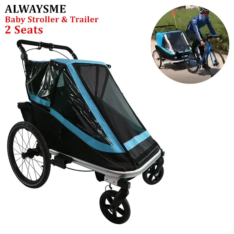 poussette remorque double