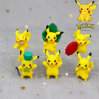 

12pcs Pikachu Character Anime Kid Child Gift Party Cake Decoration Pokemon Hand-made Doll Enamel Toy Birthday Gift Collect Toy