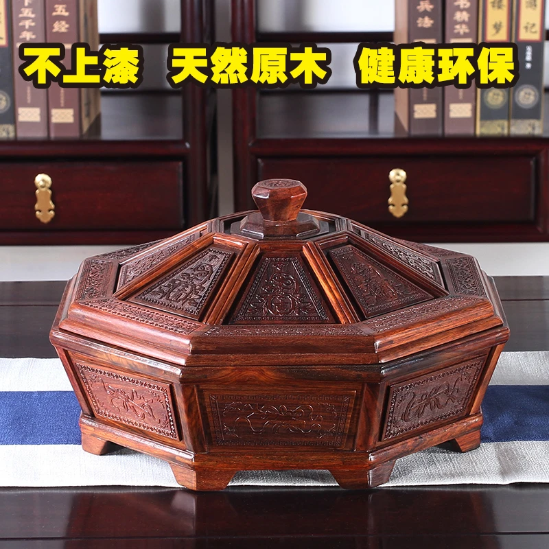 Small Red Sandalwood Red Branch Fruit Tray Living Room Solid Wood Chinese Style Mahogany Fruit Box Sealed Classical Furniture Jewelry Findings Components Aliexpress