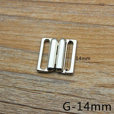 G-14mm Meetee 10 шт. 8,7-25 мм металлическая пряжка Регулировка застежка крючок для нижнего белья бюстгальтер соединение пряжки пошив одежды «сделай сам» Аксессуары - Цвет: G-14mm
