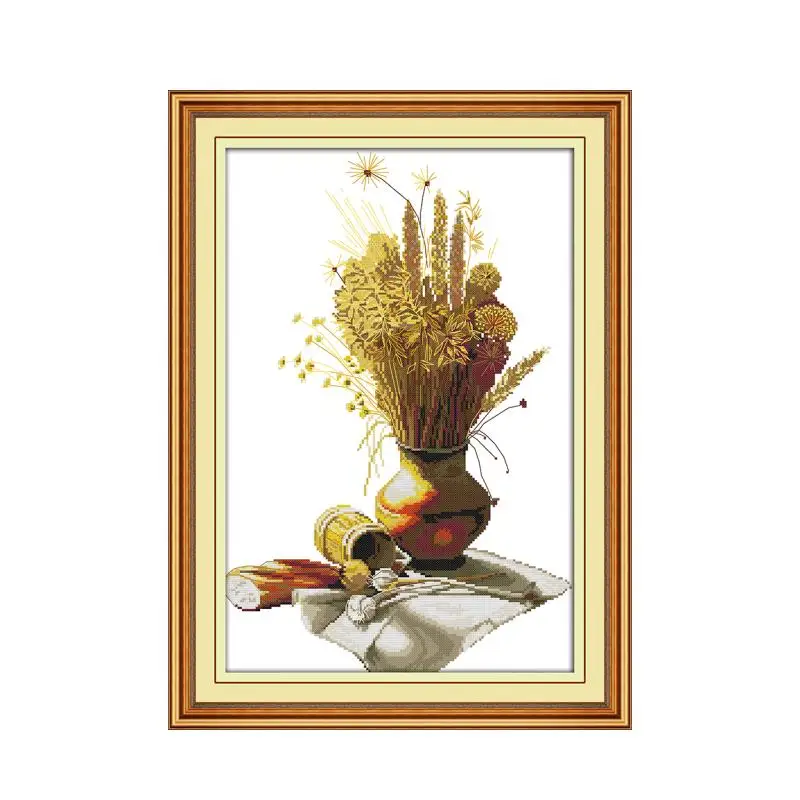Autumn cross stitch kit aida 14ct 11ct count printed canvas stitches embroidery DIY handmade needlework | Дом и сад