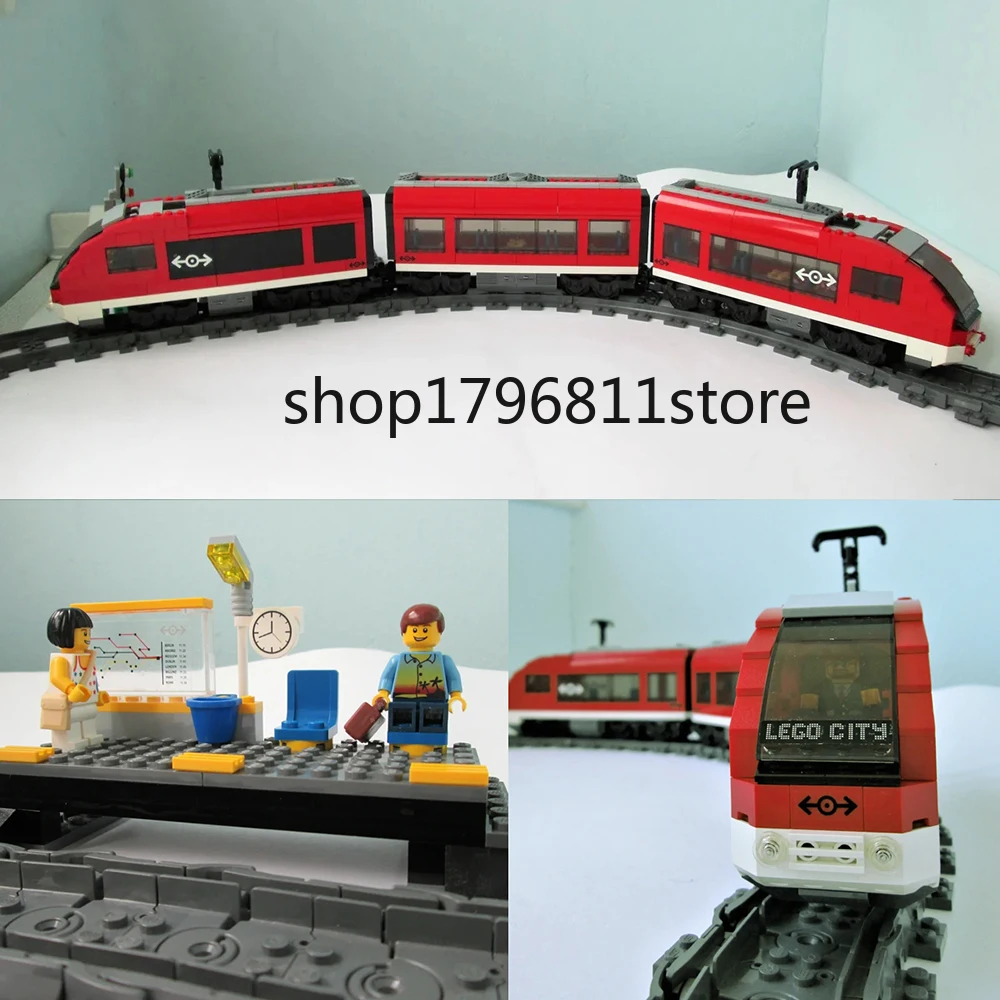 28032, 763 шт, набор моделей для скоростного пассажирского поезда Technic City, строительный блок, 763 шт, кубики, игрушки в подарок, совместимы с городским 7638