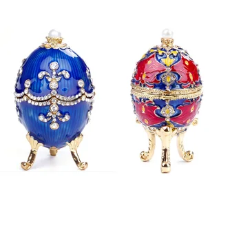 

Hot selling Jewelry Organizer Faberge Egg Jewelry Vintage Style Trinket Box