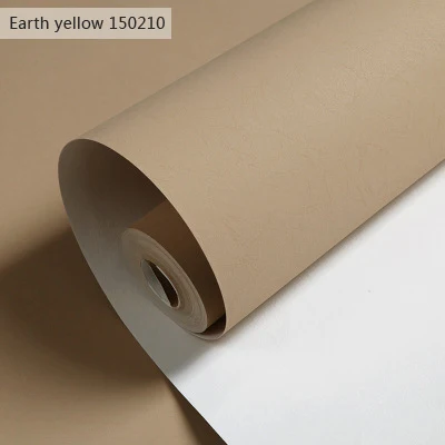 Earth yellow 150210 Современные промышленные Стильные Простые сплошные обои в рулонах длинное волокно нетканые обои для гостиной спальни украшения дома моющиеся - Цвет: Earth yellow 150210