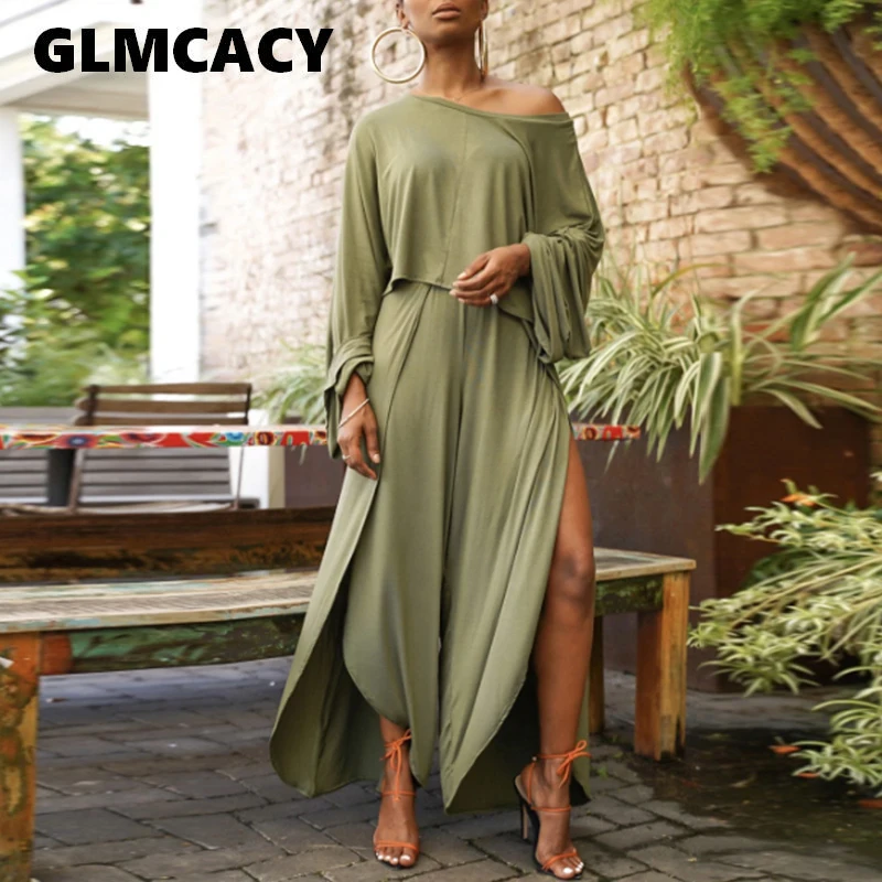 

Women Elegant 2 Pieces Outfits Autumn Long Sleeve Shirt Top and Wide Leg Pants Sexy Chic Streetwear Night Club Party Sets