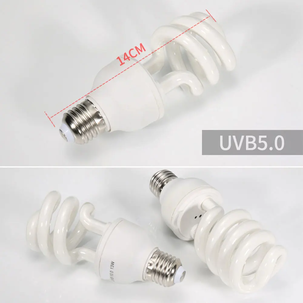 5.0UVB E27 ультрафиолетовая лампа 5,0 10,0 UVB 13W Pet свет для рептилии светящаяся лампа дневного света для черепахи рыбы амфибий - Мощность в ваттах: 5.0UVB