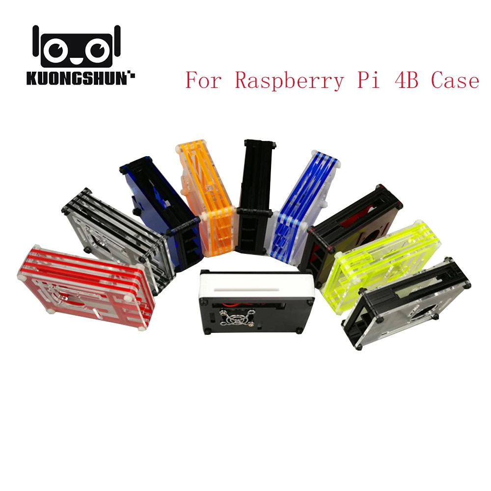 Акриловый чехол для Raspberry Pi 4 9 слоев прозрачный корпус разноцветный 4B | Компьютеры
