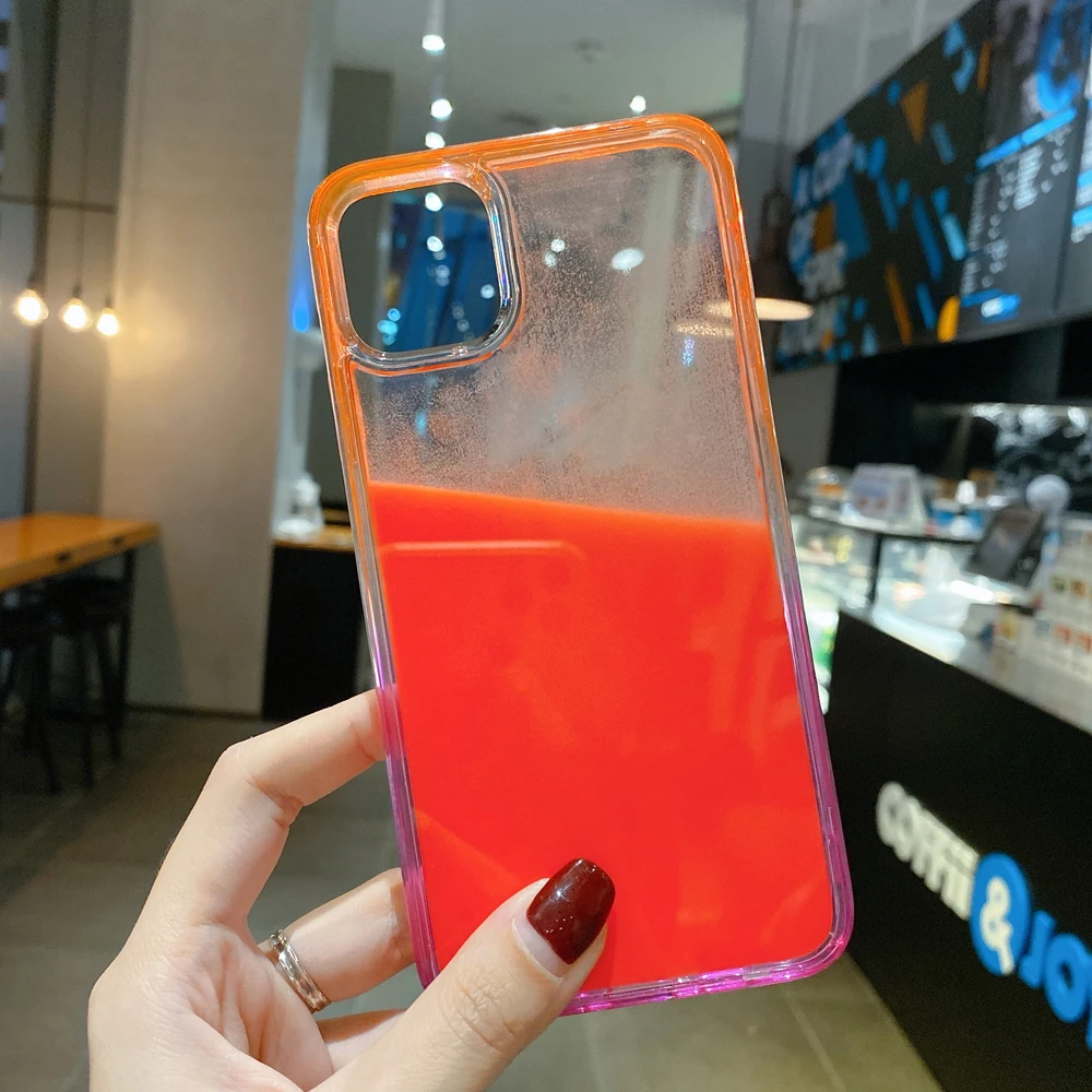 Ocean Whale Liquid Quicksand TPU Phone Case for Apple IPhone 11 12 Pro Max Se 2020 7Plus Xr Xs X 8 7 Plus Air Cushion Cover Case