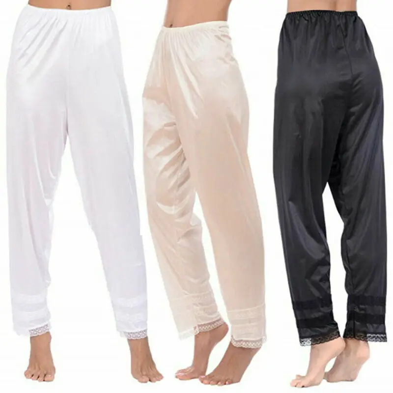 Goocheer Women Satin Pyjamas Bottoms Sleep Trousers Loose Casual Pajamas Nightwear Lounge Pants Sleepwear Homewear Sleep Bottoms