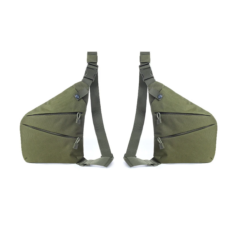 Army Green Мужская сумка с карманом, нейлоновая сумка через плечо, для путешествий, бизнеса, безопасности, цифровая сумка для хранения, практичная нагрудная сумка, новинка, KSL-M21 - Цвет: Army Green