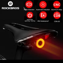 ROCKBROS — feu à Led pour vélo, étanche IPx6, chargeur USB, lampes Q5 pour cyclisme, lamp arrière intelligente à détection de freinage