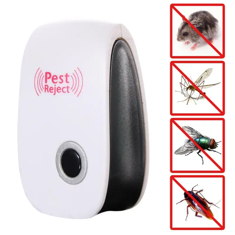 

Electronic Ultrasonic anti Pest Bug Mosquito Cockroach Mouse Killer Ultra-low power consumption; no impact on electrical