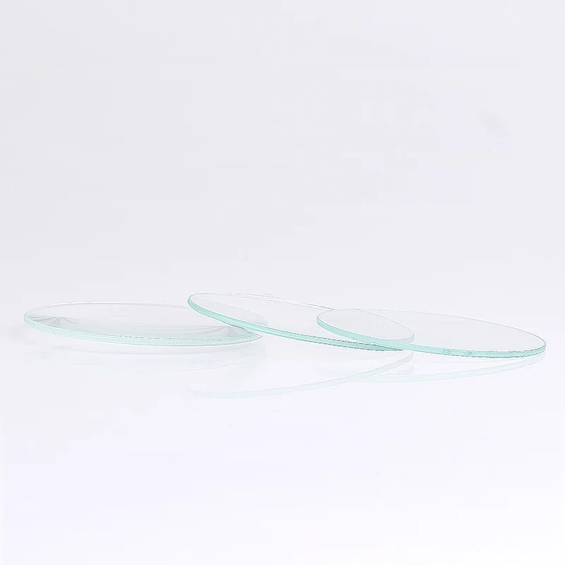 Small Glass Round Crystal Mineral Transparent Watch Lens - 1mm Thick