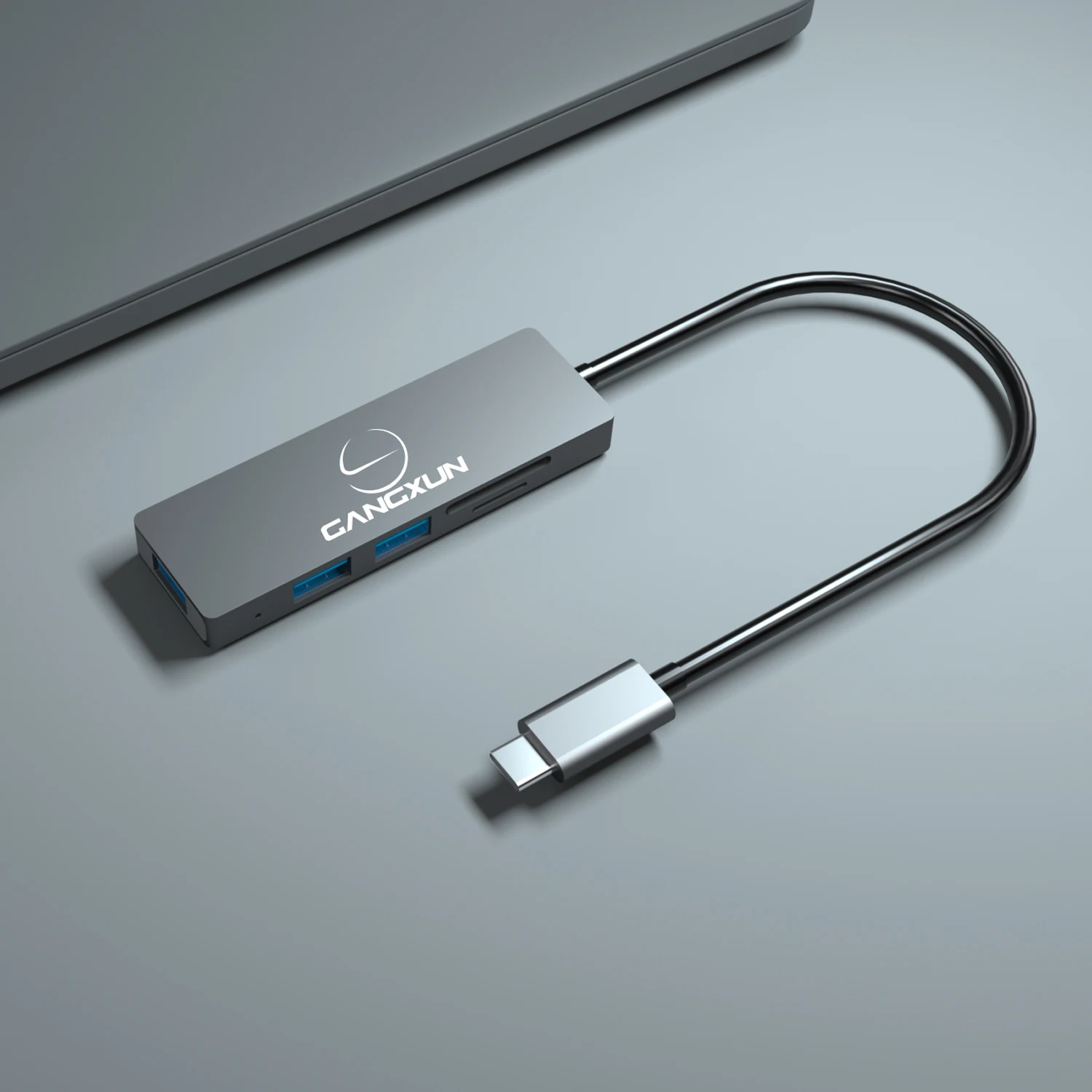 USB C концентратор Ультратонкий USB C адаптер с SD TF кард-ридер порты для MacBook Pro iMac, Google Chromebook Pixelbook, XPS