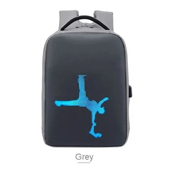 

waterproof LED Backpack APP Control WIFI Smart Backpack with LED Screen Display for Outdoor Walking Advertising Billboard