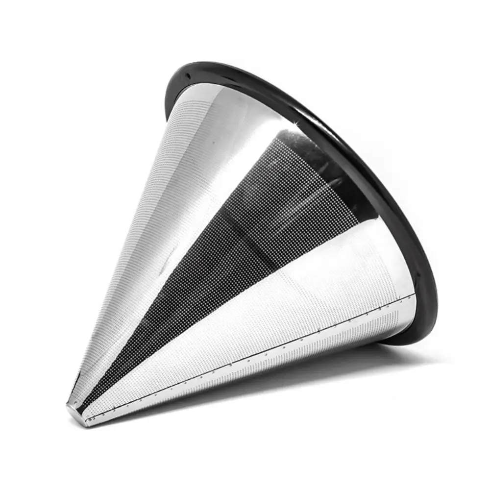 

Stainless Steel Tea Single Layer Reusable Strainer Coffeeware Kitchen Dining Tool For 1-2 Cups Coffee Filter