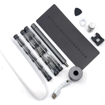 

Mini Electric Screwdriver Rechargeable Cordless Power Screw Driver Kit With LED Light Lithium Battery